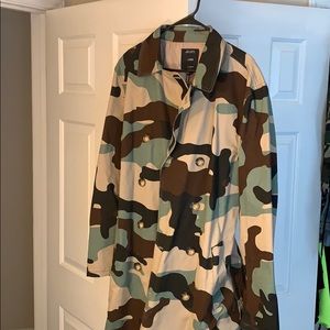 Camo trench coat made by DOPE
